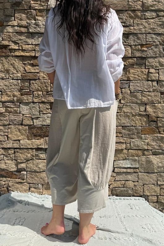 Shayle Indian Cotton Smock Shirt White